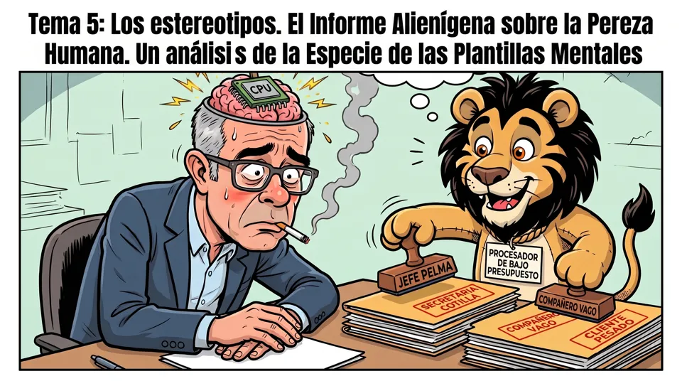 Tema 5 Los estereotipos. El Informe Alienígena sobre la Pereza Humana Un análisis de la Especie de las Plantillas Mentales