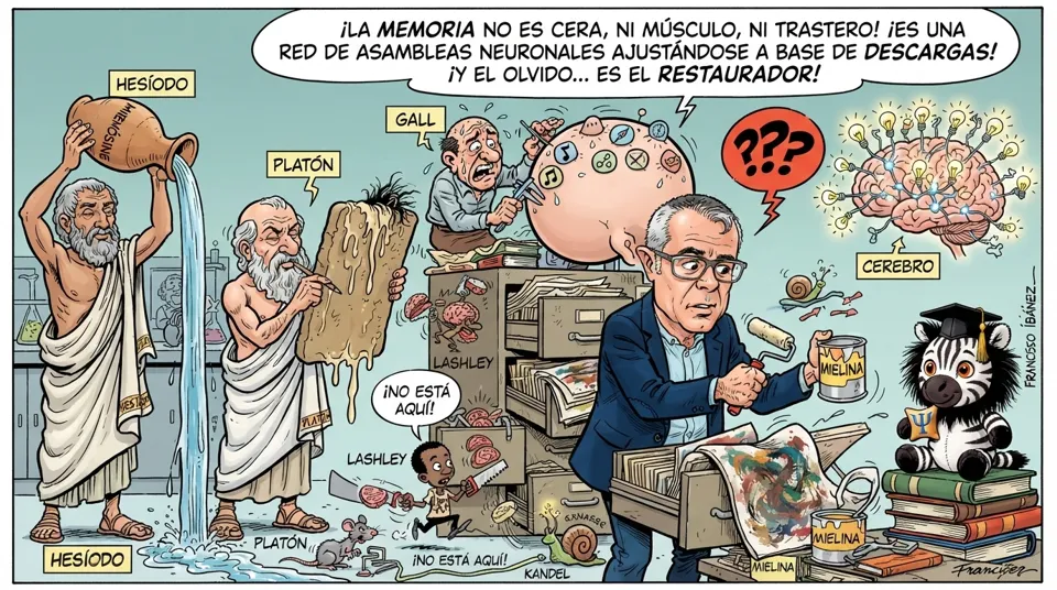 La mitología de las divinidades: el olvido y la memoria, Memoria y metáforas y en busca del engrama: la biología de un constructo