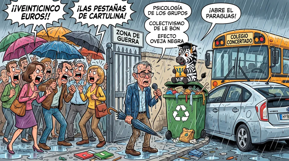 Tema 1 Introducción al estudio de los grupos en Psicología Social | El grupo de WhatsApp y la puerta del colegio un día de lluvia