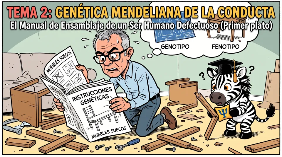 Tema 2 Genética mendeliana de la conducta | El Manual de Ensamblaje de un Ser Humano Defectuoso (Primer plato)