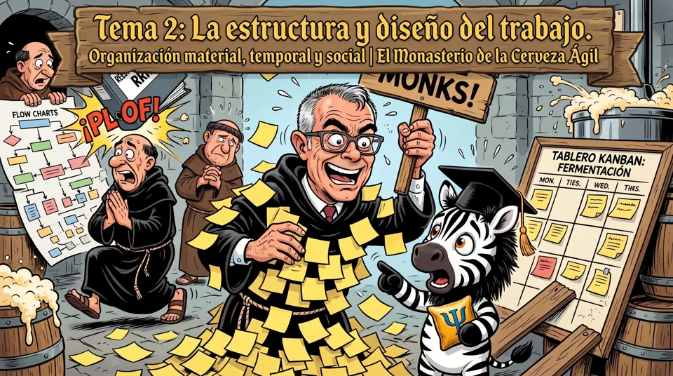 Tema 2 La estructura y diseño del trabajo. Organización material, temporal y social | El Monasterio de la Cerveza Ágil