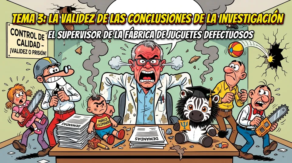 Tema 3 La validez de las conclusiones de la investigación | El Supervisor de la Fábrica de Juguetes Defectuosos