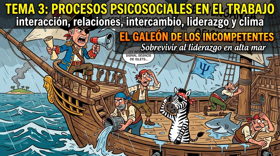 Tema 3 Procesos psicosociales en el trabajo: interacción, relaciones, intercambio, liderazgo y clima | El Galeón de los Incompetentes: Sobrevivir al Liderazgo en Alta Mar